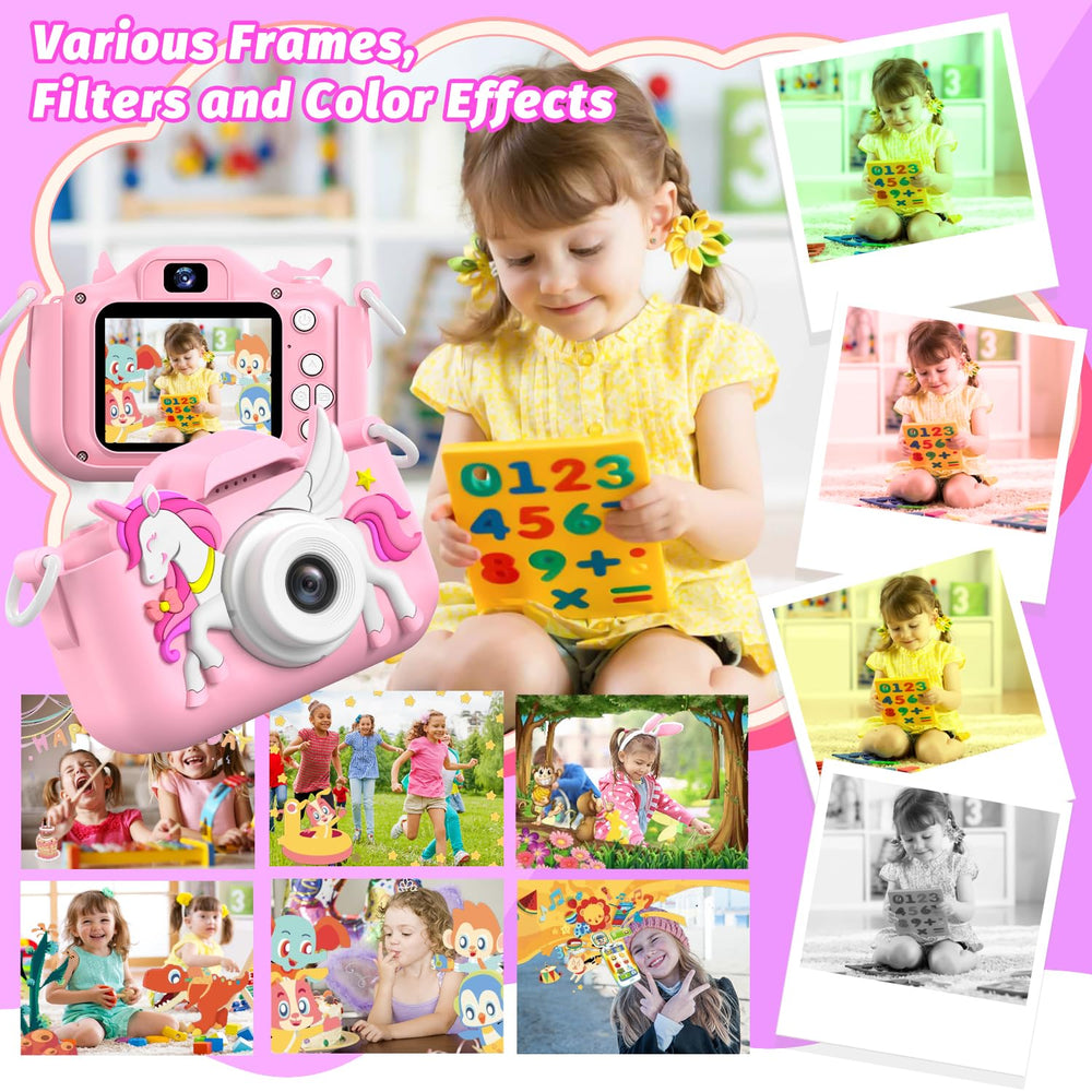 Masterbee kids camera toy with clip and lanyard supports on the go adventures.