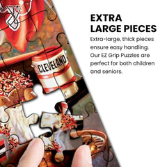 MasterPieces 49ers licensed puzzle box and sturdy pieces display quality