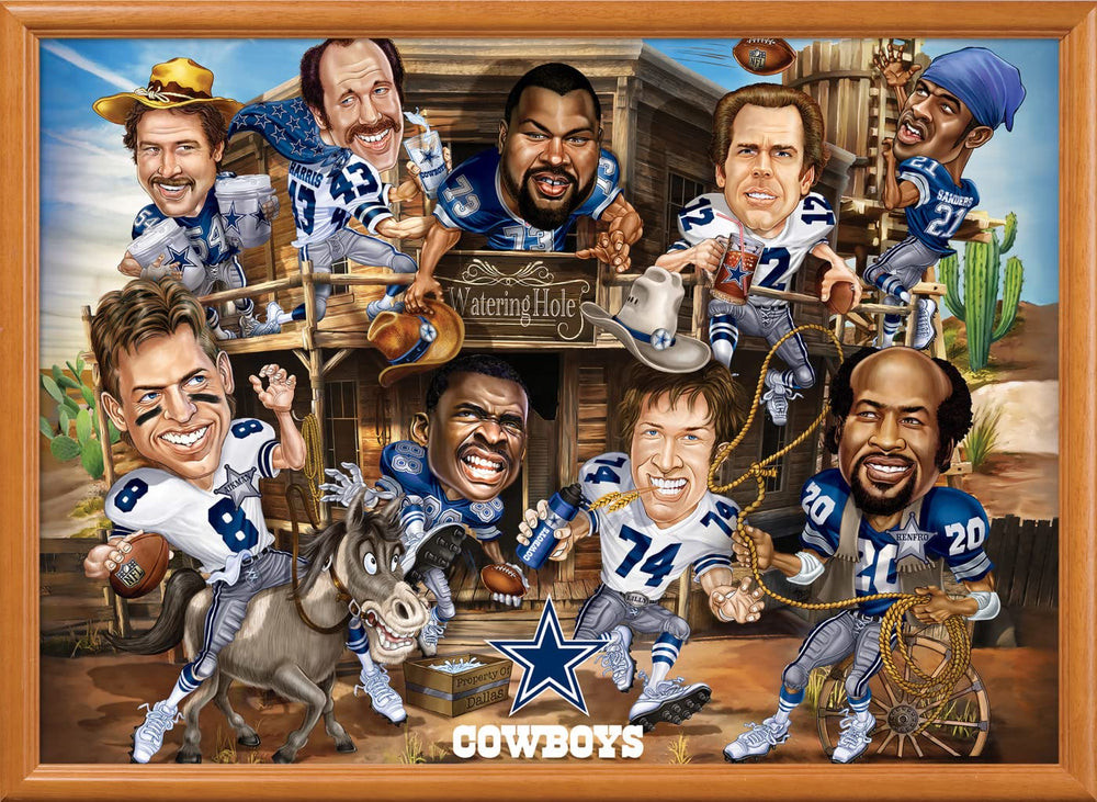 MasterPieces Dallas Cowboys All-Time Greats puzzle uses recycled materials, eco-friendly choice