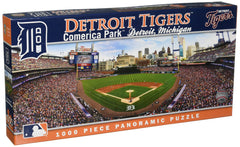 MasterPieces Detroit Tigers center-view panoramic puzzle box, ideal for framing and wall display