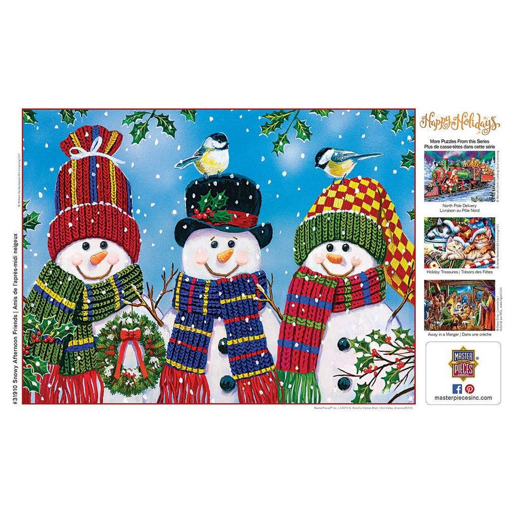 MasterPieces EZ Grip Snowy Afternoon Friends bag and pieces for storage