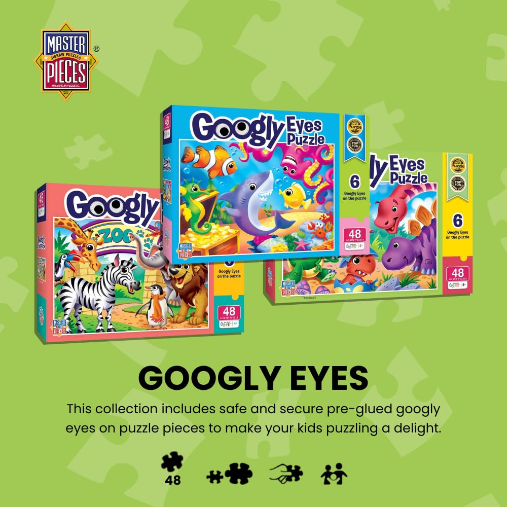 MasterPieces fantasy friends puzzle artwork featuring googly eyes, sparks imaginative play