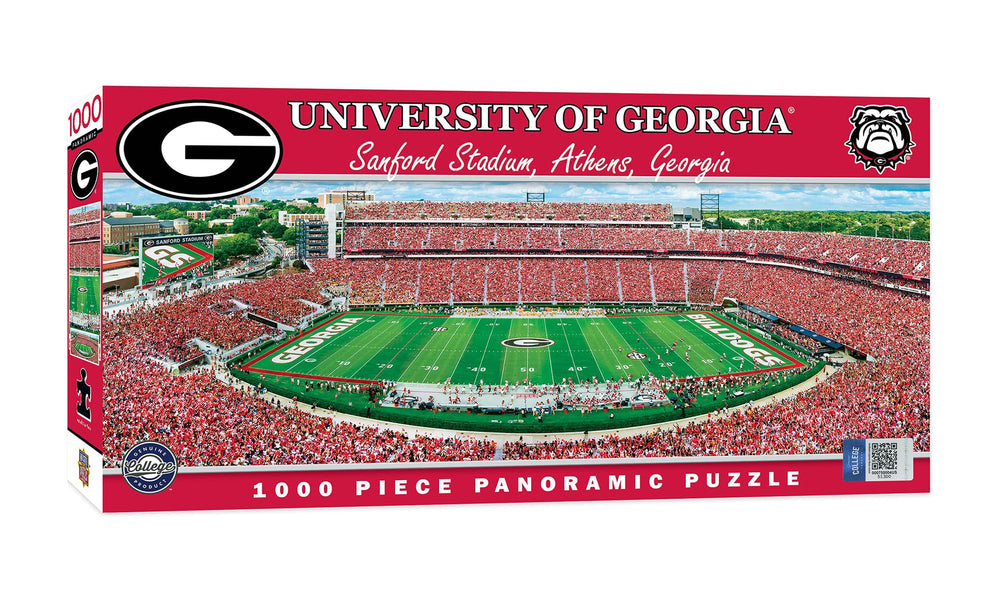 MasterPieces Georgia Bulldogs panoramic stadium puzzle for family game night and relaxation