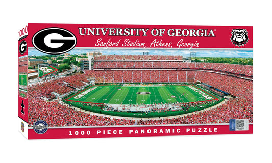 MasterPieces Georgia Bulldogs panoramic stadium puzzle for family game night and relaxation