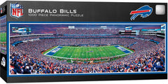 MasterPieces NFL Buffalo Bills center-view panoramic puzzle in progress for focused weekend relaxation