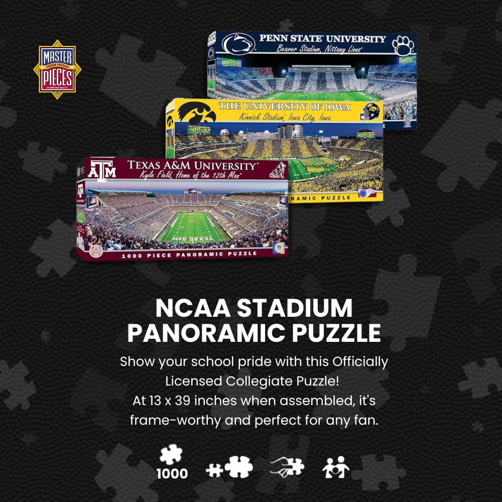 MasterPieces Ohio State puzzle buckeyes players detail enhances focus and problem-solving enjoyment.