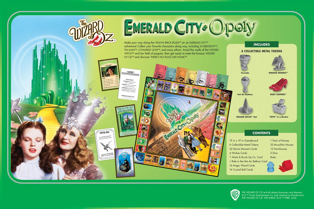 MasterPieces Opoly property cards feature trivia and quotes.