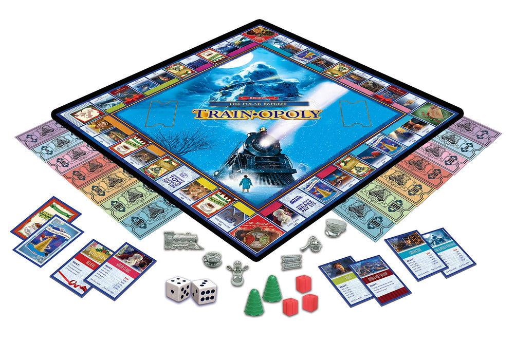 MasterPieces Polar Express Opoly collectible metal tokens for immersive gameplay