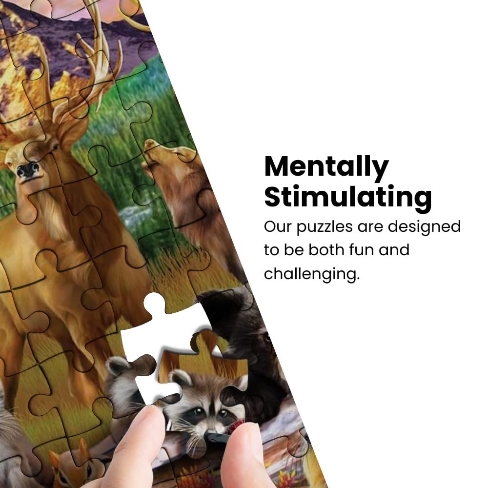 Bright, thick pieces of MasterPieces Polar Express puzzle for durability.