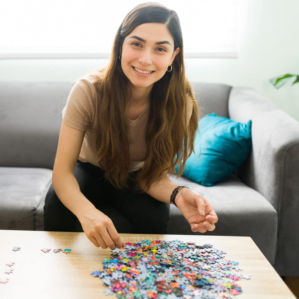 MasterPieces puzzle uses thick recycled board with soy-based inks