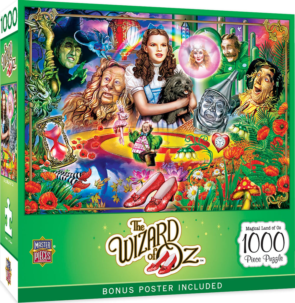 Masterpieces Wizard Dorothy Oz scene puzzle for family fun.