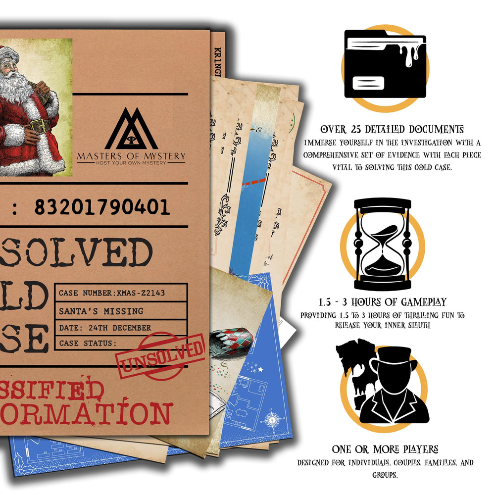 Masters of Mystery family detective game setup promotes group play and easy setup