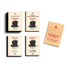 Masters of Mystery holiday entertainment setup for seasonal fun with friends