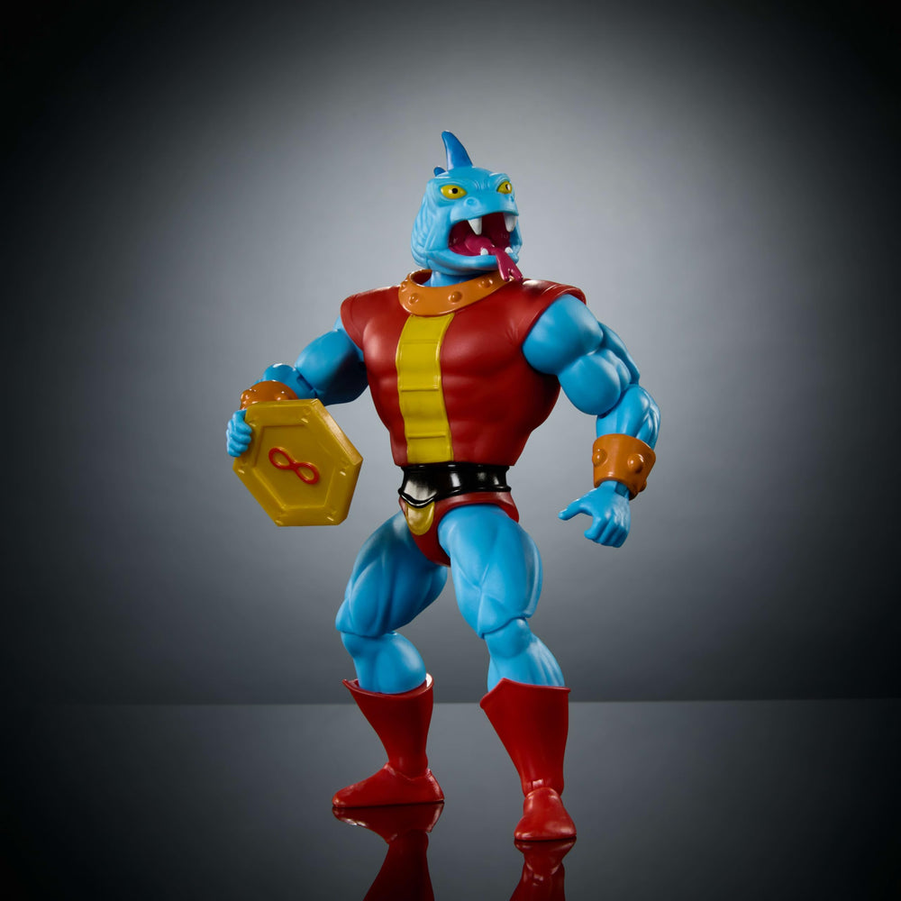 Masters of the Universe Fang Man features 16 articulation points for dynamic action.