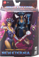 Detailed Masterverse Evil-Lyn artwork highlights premium craftsmanship.