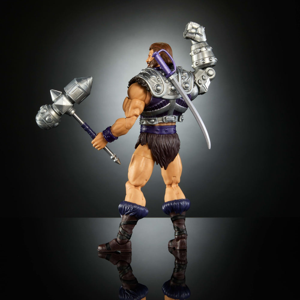 Includes sword and double-ended hammer for dynamic posing and storytelling.