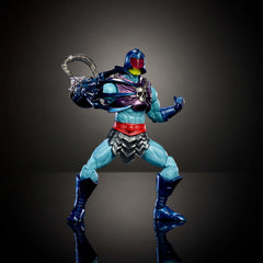 Face visor and jaw articulation enable dramatic action poses.