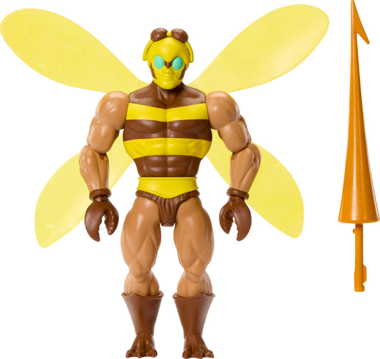 Buzz-Off figure from Masters of the Universe Origins with winged and goggled look for retro display.