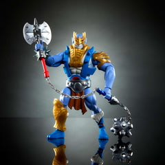 Masters of the Universe Panthro with metallic armor accents for retro detail