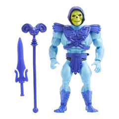 Masters of the Universe Skeletor figure front view highlighting poseable joints for dynamic play