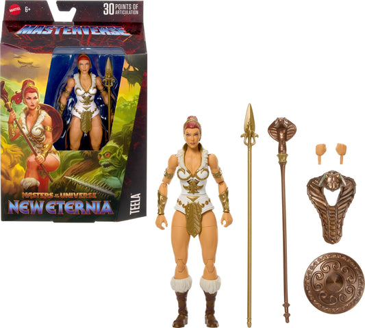 Masters of the Universe Teela Masterverse 7-inch figure with detailed articulation for dynamic posing.