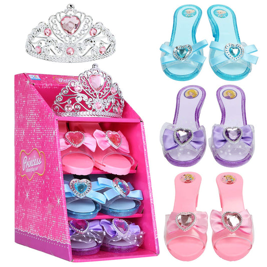 Mastom Girls Play Set with princess shoes and tiara for imaginative dress-up play.