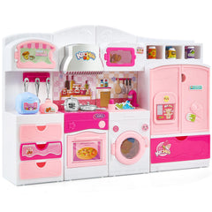 Mastom kids kitchen playset with lights and sounds enhances imaginative play.