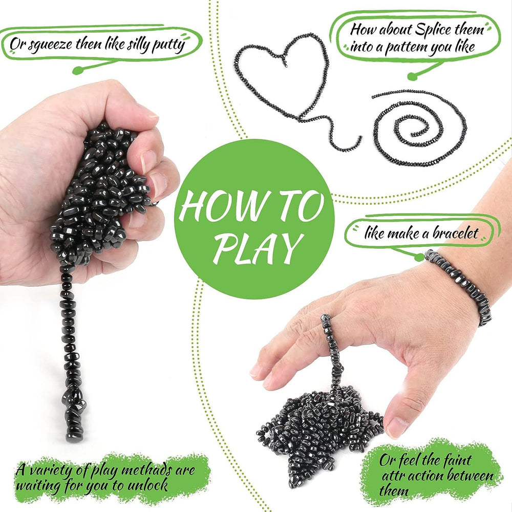 Matassari magnetic desktop fidget balls providing tactile relief and concentration.