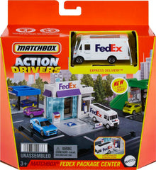 Matchbox Action Drivers FedEx Package Center accessories enhance complete playset setups