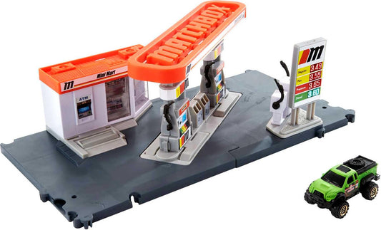 Matchbox Action Drivers fuel station pump demonstrates realistic movement for imaginative play.