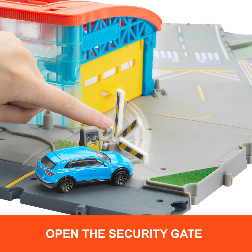 Matchbox control tower action guides flight moments and interactive landing play.