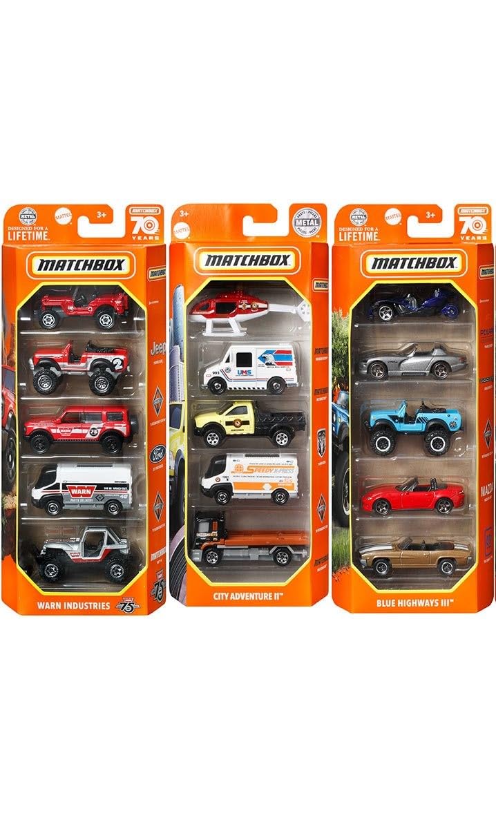 Matchbox styles vary for fresh, collectible bundles.