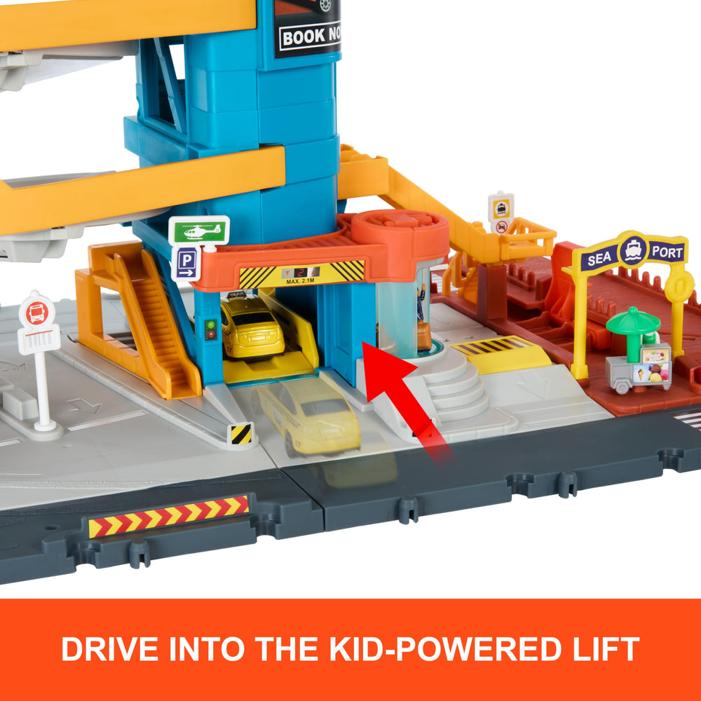 Matchbox Transportation Center revolving door and gates for interactive storytelling