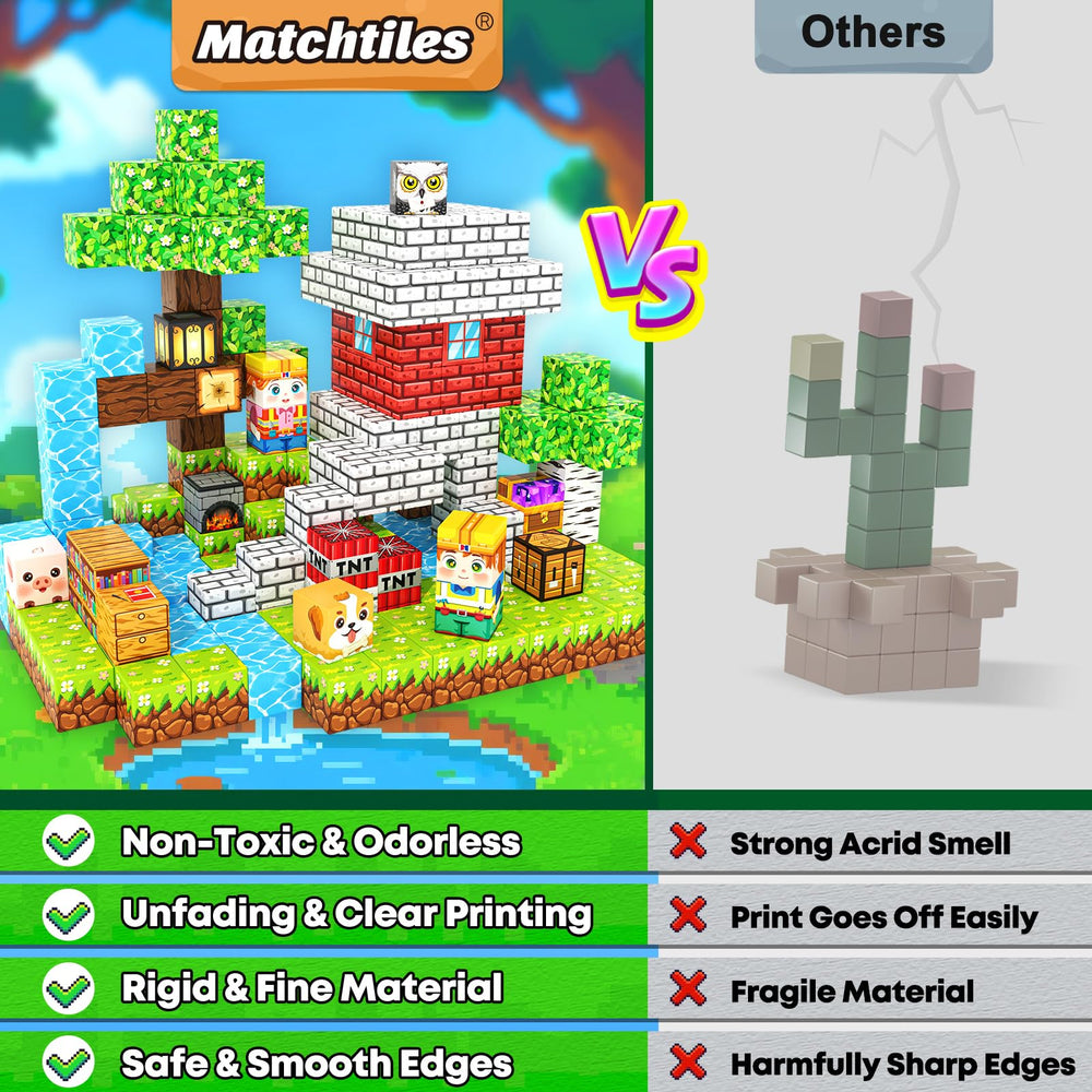 Matchtiles magnetic blocks animals set supports storytelling and hands-on learning.