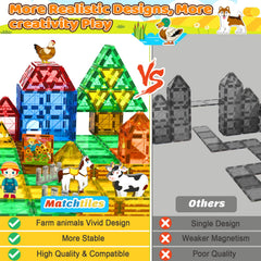 Matchtiles magnetic tiles enable open-ended creative building sessions.