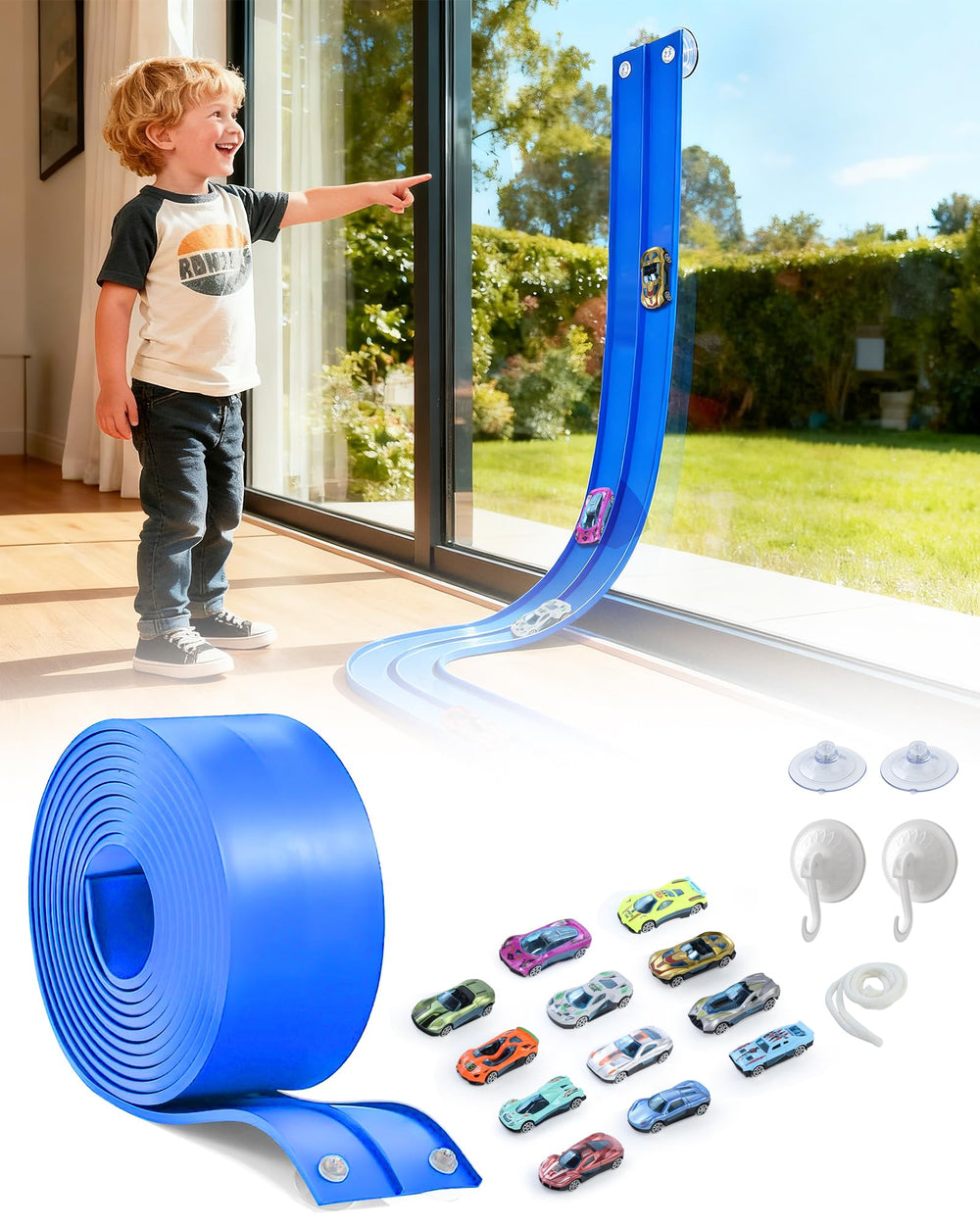 MATELOTI 15ft flexible car track set for expansive layouts and creativity