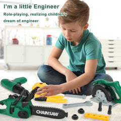 Mathea kids tool set 36 pieces offers a complete pretend workshop.