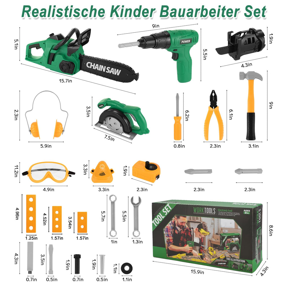 Mathea kids tool set hammer enables gentle tapping during pretend projects.