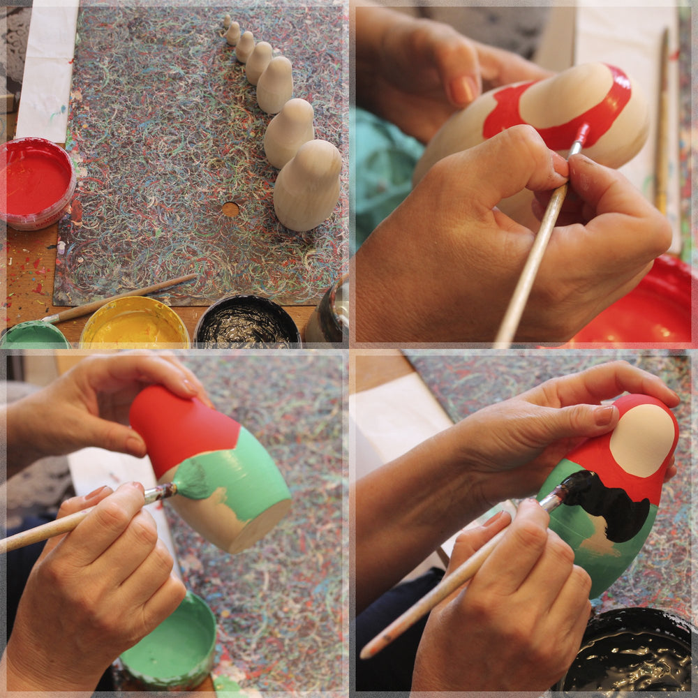 MATRYOSHKA&HANDICRAFT solid Linden or Aspen wood provides smooth canvas for painting and personalization.