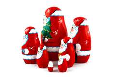 MATRYOSHKA&HANDICRAFT largest to smallest dolls, compact nesting design with room for small treats.