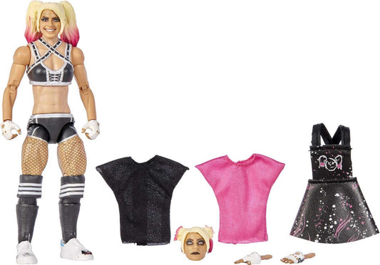 Mattel Alexa Bliss figure with entrance gear for dynamic WWE-style posing.