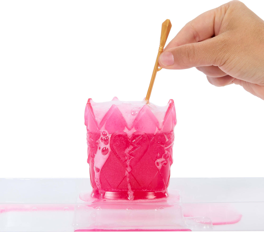 Mattel magic stick interacts with the cauldron for stirring effects.