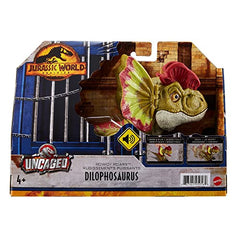 Mattel Jurassic World Dilophosaurus figure showcases dynamic action for imaginative adventures.