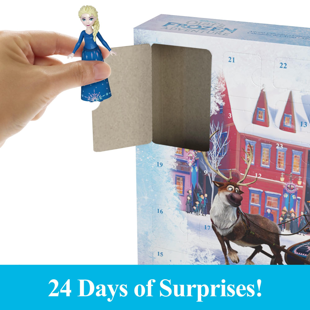 Mattel Disney Frozen Advent Calendar Olaf and Sven friends for festive storytelling.