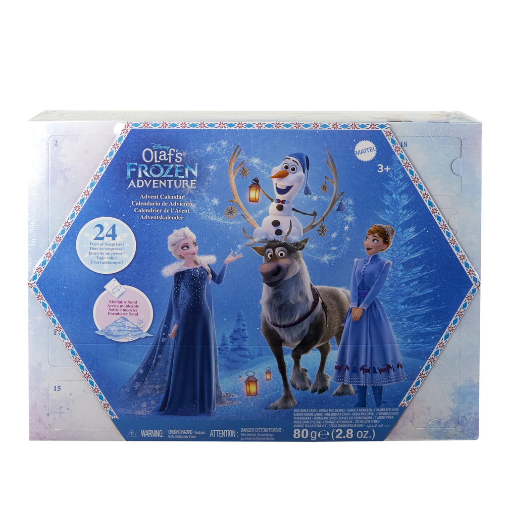 Mattel Disney Frozen Advent Calendar winter tree and sled props support adventures.