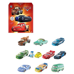Mattel Cars 10-pack Lightning McQueen toy car for imaginative play and display.