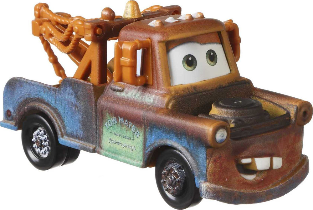 Mattel Disney Pixar Cars Mater diecast vehicle 1:55 scale for immersive pretend racing.