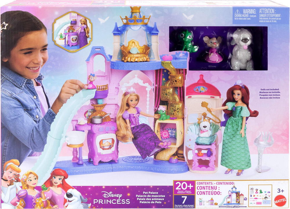 Mattel Disney Princess Pet Palace Aurora bedroom scene for cozy rest.