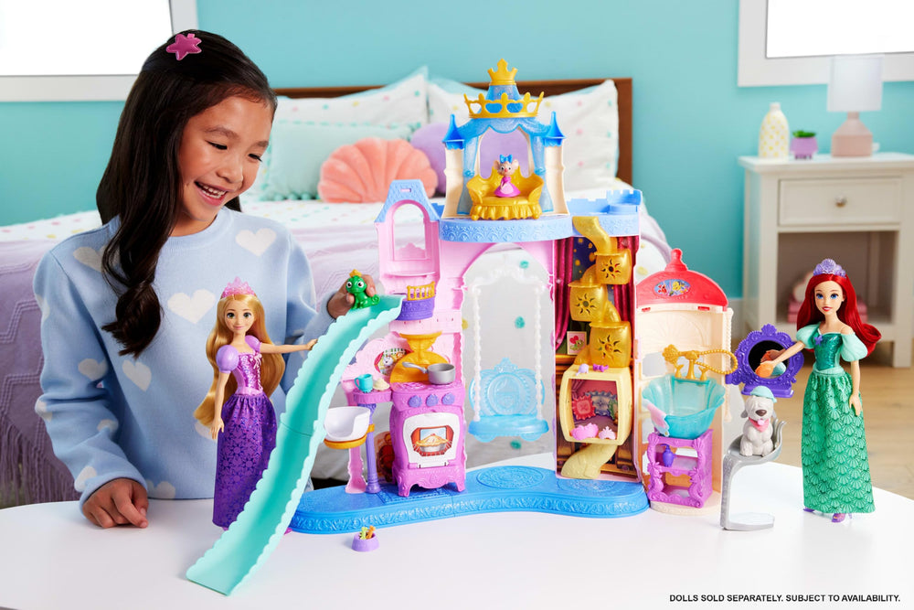 Mattel Disney Princess Pet Palace seven play areas invite creative storytelling.