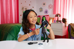 Elphaba doll in removable school uniform with cardigan and skirt by Mattel